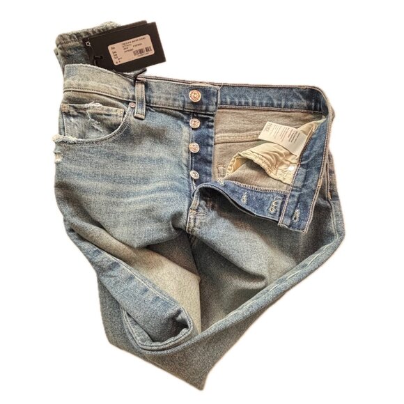 Paige Sawyer Wide Leg High Rise Jean Storybook Distressed Denim Womens Sz 25 NEW - Picture 8 of 12